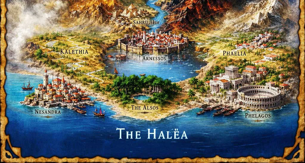 The southlands: Kalethia, Phaelia and the southern coast